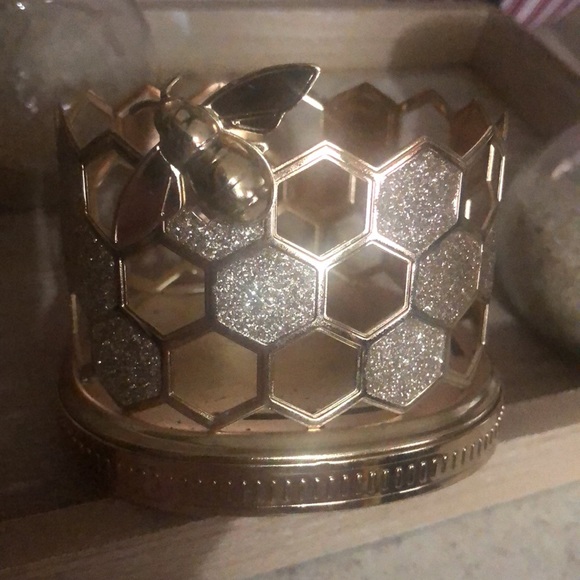 NWT HTF Very RARE Bath & Body Works Bee Hive Lotion/Soap Holder. Gold & Glitter - Picture 2 of 14